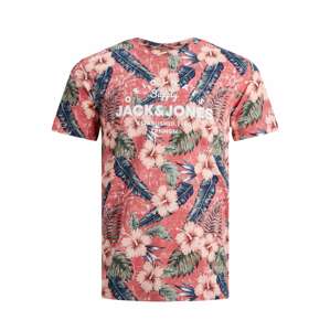 Jack & Jones Junior Tričko 'Pop'  zelená / růžová / bílá / námořnická modř / pitaya