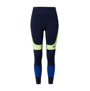 4F Sportovní kalhoty  námořnická modř / modrá / svítivě žlutá