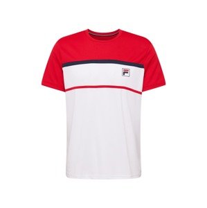 FILA Funkční tričko 'Steve'  bílá / červená / námořnická modř
