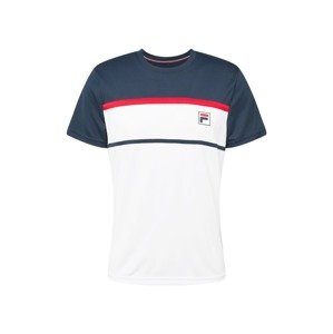 FILA Funkční tričko 'Steve'  bílá / tmavě modrá / červená