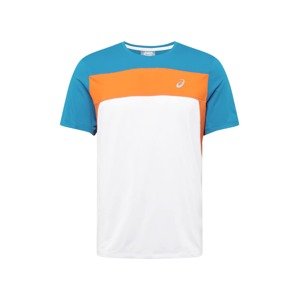 ASICS Funkční tričko 'Race'  bílá / oranžová / nebeská modř