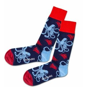 DillySocks Ponožky 'Sea Life'  námořnická modř / světlemodrá / světle červená / karmínově červené / světle žlutá