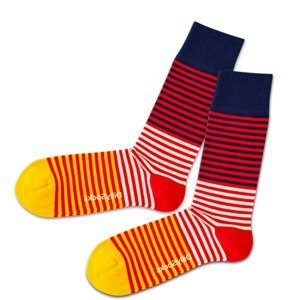 DillySocks Ponožky 'Four Real'  žlutá / červená / bílá / námořnická modř