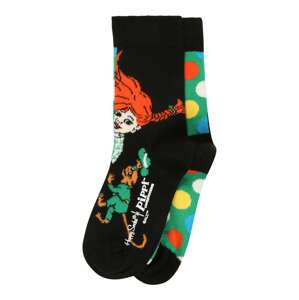 Happy Socks Socken 'Peekabo'  černá / zelená / oranžová / červená / žlutá