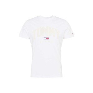 Tommy Jeans Tričko  bílá / světle růžová / námořnická modř / červená