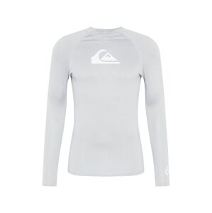 QUIKSILVER Funkční tričko 'ALL TIME'  světle šedá / bílá