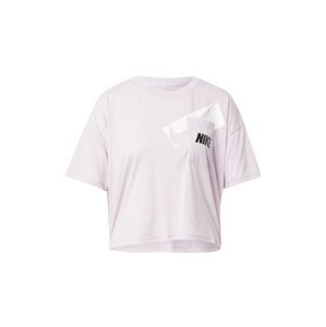 NIKE Funkční tričko  pastelová fialová / černá / bílá