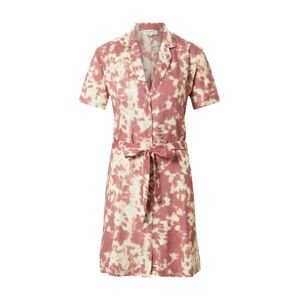 Bizance Paris Košilové šaty 'EMRY'  růžová / bílá / béžová