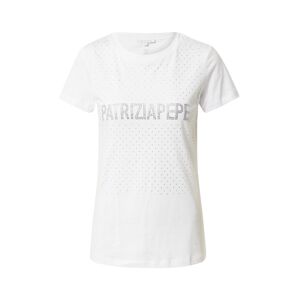 PATRIZIA PEPE Tričko  bílá / stříbrná