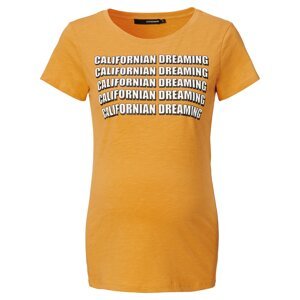 Supermom Tričko 'Californian Dreaming'  bílá / medová / černá