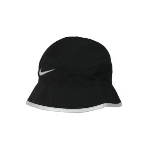 NIKE Sportovní klobouk  černá / stříbrná