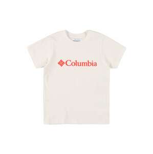 COLUMBIA Funkční tričko  bílá / světle červená