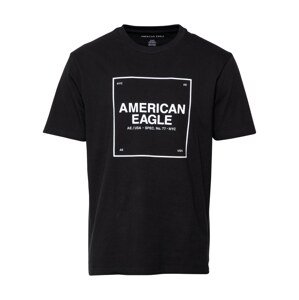 American Eagle Tričko  černá / bílá