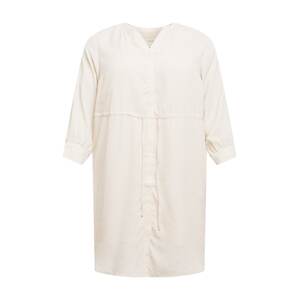 Selected Femme Curve Košilové šaty 'Kamina' krémová / bílá