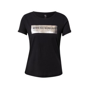 ONLY PLAY Funkční tričko 'MAM'  černá / bronzová