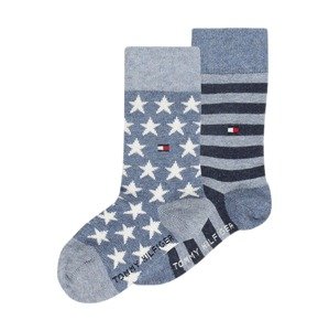 TOMMY HILFIGER Ponožky  chladná modrá / bílá / světlemodrá