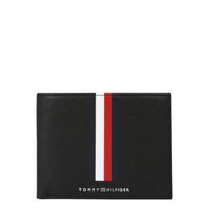 TOMMY HILFIGER Peněženka  černá / bílá / ohnivá červená / námořnická modř
