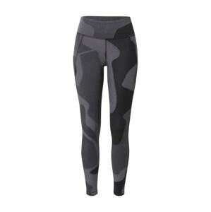 Reebok Sport Sportovní kalhoty stříbrně šedá / černá / bílá