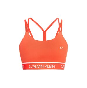 Calvin Klein Performance Sportovní podprsenka  bílá / jasně oranžová