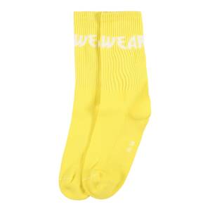 WEARKND Ponožky  světle žlutá / bílá