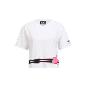 EA7 Emporio Armani Tričko  pink / černá / bílá