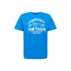 TOM TAILOR Tričko  nebeská modř / bílá