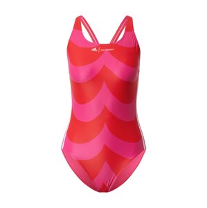 ADIDAS PERFORMANCE Sportovní plavky  pink / červená / bílá