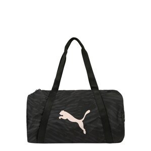 PUMA Sportovní taška  černá / růžová / tmavě šedá