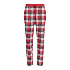 Skiny Pyžamové kalhoty  tmavě šedá / červená / bílá