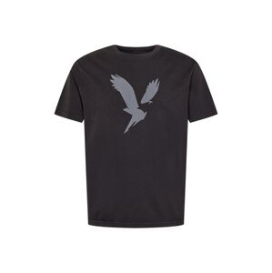 American Eagle Tričko  šedá / černá