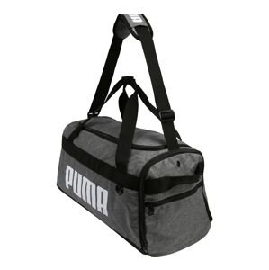 PUMA Sportovní taška  černá / bílá / šedý melír
