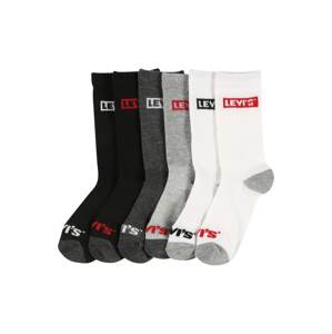 LEVI'S Ponožky  šedý melír / červená / černá / bílá