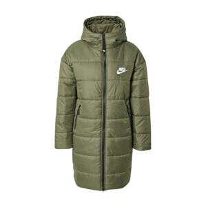 Nike Sportswear Zimní kabát  olivová / bílá