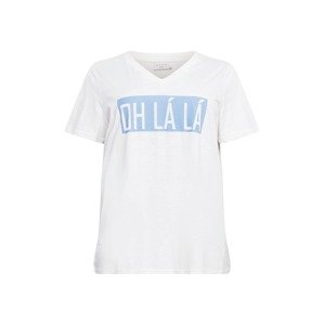 KAFFE CURVE T-Shirt 'Liola'  bílá / světlemodrá