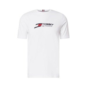 Tommy Sport Funkční tričko  bílá / červená / námořnická modř