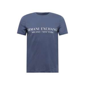 ARMANI EXCHANGE Tričko  marine modrá / bílá