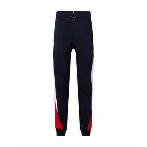 Tommy Sport Sportovní kalhoty  tmavě modrá / bílá / červená