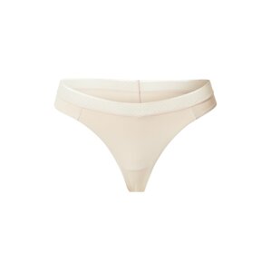 Calvin Klein Underwear Tanga krémová / světle béžová