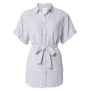 Abercrombie & Fitch Košilové šaty  bílá / tmavě modrá