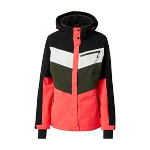 KILLTEC Outdoorová bunda  černá / bílá / khaki / světle růžová