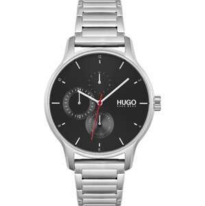 HUGO Analogové hodinky červená / černá / stříbrná / bílá