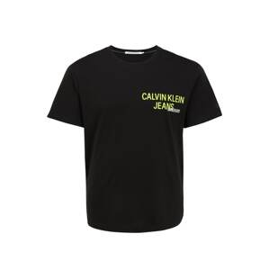 Calvin Klein Jeans Plus Tričko svítivě žlutá / černá / bílá