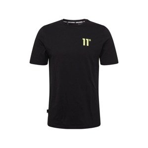 11 Degrees T-Shirt  černá / světle žlutá