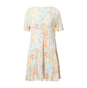 ROXY Letní šaty 'SUNNY SUMMER'  světlemodrá / světle hnědá / korálová