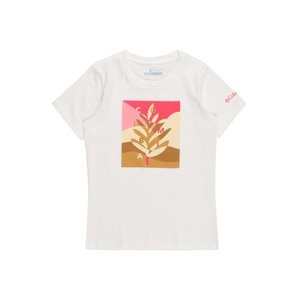 COLUMBIA Tričko 'Bessie'  bílá / pink / béžová / hnědá