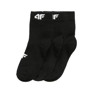 4F Sportovní ponožky  černá / bílá