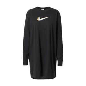 Nike Sportswear Šaty  černá / bílá / meruňková