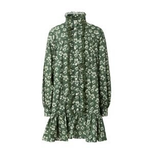 Custommade Košilové šaty 'Jazmin'  tmavě zelená / bílá