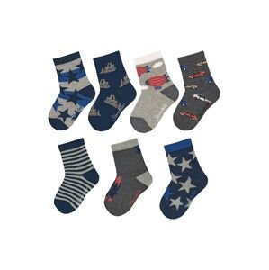 STERNTALER Ponožky  marine modrá / světle šedá / tmavě šedá / mix barev