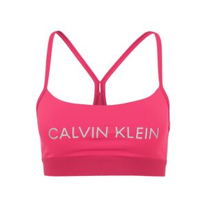 Calvin Klein Performance Sportovní podprsenka  svítivě růžová / stříbrná